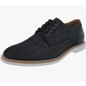 Steve Madden Mens Nevelle Derby Oxford Textured Lace-up Shoes Black Size 13
